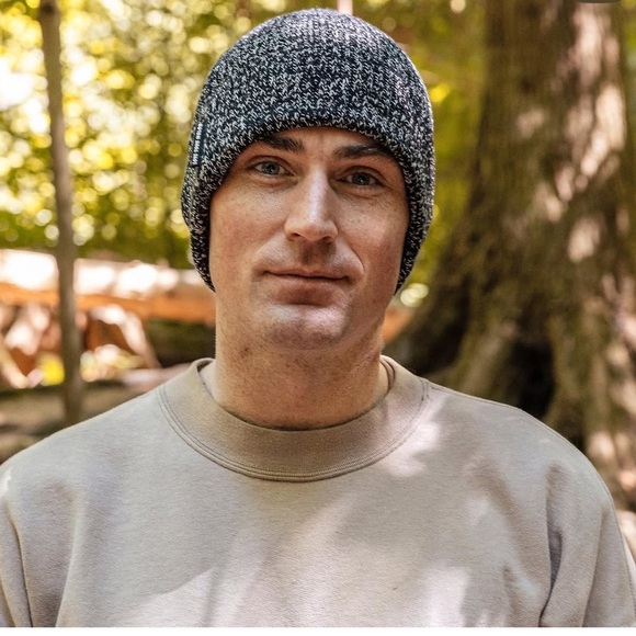 LOVE YOUR MELON Beanie Hat Cotton Black/Charcoal OSFM Men’s Women’s - Picture 8 of 10